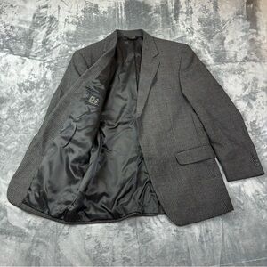 Jos. A. Bank 100% Wool Gray Tweed Blazer Size 42R 2-Button Single Breast Jacket